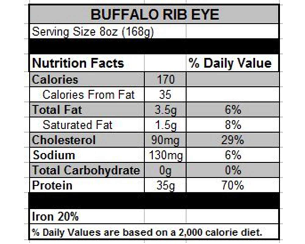 Bison Ribeye Steaks 12 oz