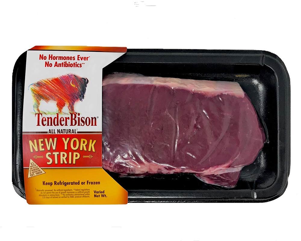Bison New York Strip Steak 6-10 oz (6 count)
