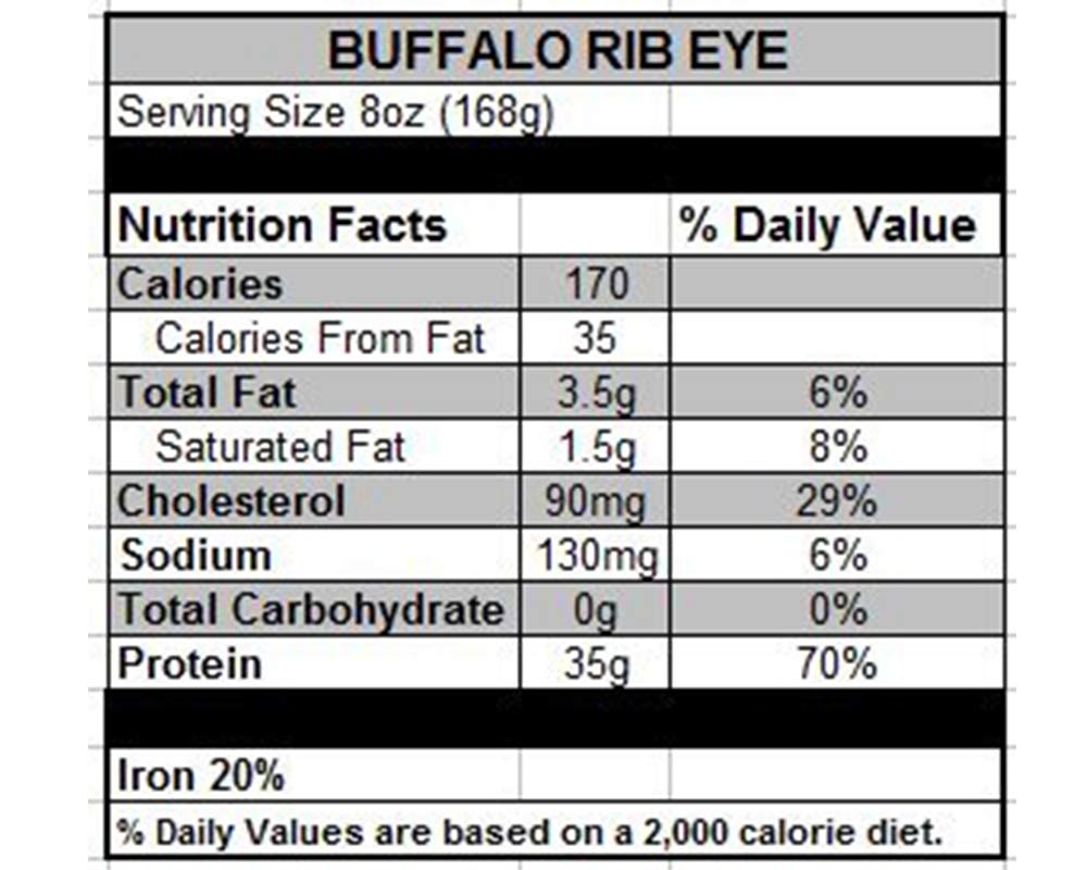 Whole Bison Boneless Ribeye Roast 8lbs
